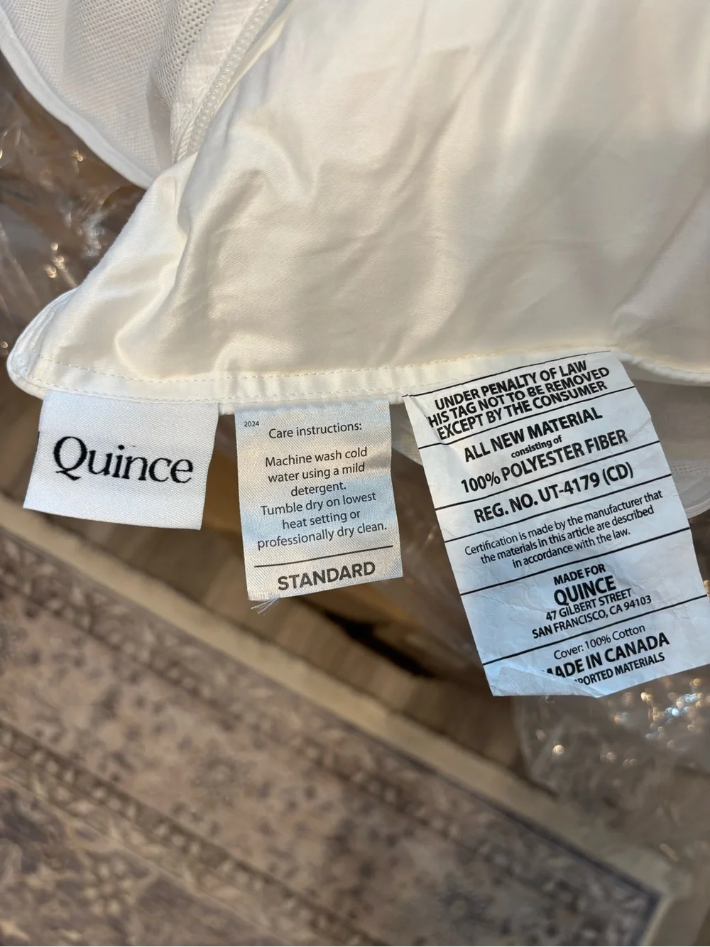 Quince Premium Down Alternative Pillow Standard Medium